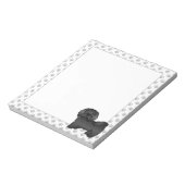 黒番ハバナかわいい漫画の犬イラストレーション ノートパッド (回転)