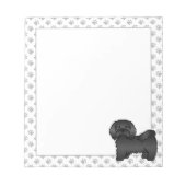 黒番ハバナかわいい漫画の犬イラストレーション ノートパッド (正面)