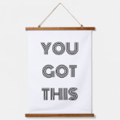 黒番パーソナライズされたこの得ポストやる気を起こさせる 吊り下げ型タペストリー (正面)