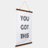 黒番パーソナライズされたこの得ポストやる気を起こさせる 吊り下げ型タペストリー (傾斜あり)