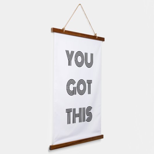 黒番パーソナライズされたこの得ポストやる気を起こさせる 吊り下げ型タペストリー (傾斜あり)