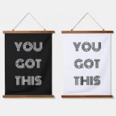 黒番パーソナライズされたこの得ポストやる気を起こさせる 吊り下げ型タペストリー (ダブル)