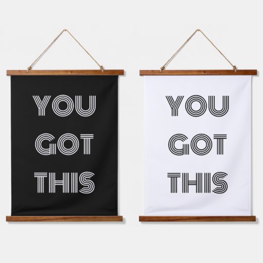 黒番パーソナライズされたこの得ポストやる気を起こさせる 吊り下げ型タペストリー (ダブル)