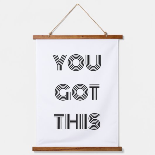 黒番パーソナライズされたこの得ポストやる気を起こさせる 吊り下げ型タペストリー (正面2)