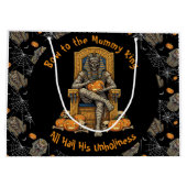 🖤黒番ファラオミイラ抱き枕🎃👑 ラージペーパーバッグ (裏面)