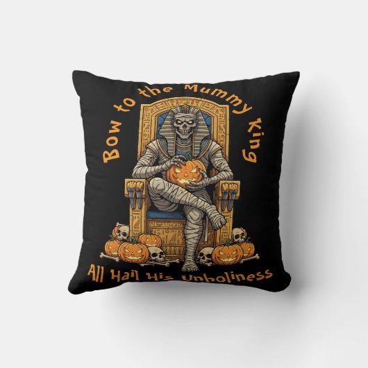 🖤黒番ファラオミイラ装飾用クッション🎃👑 クッション (裏面)