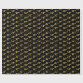 黒番フェイク金ゴールド30番目(30番目)イベント ラッピングペーパー (フラット)