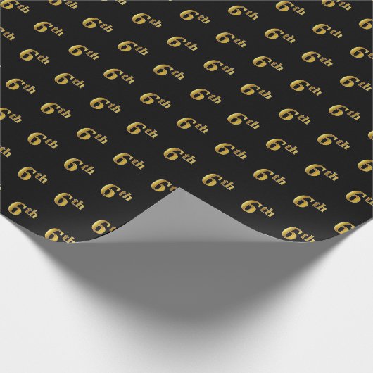 黒番フェイク金ゴールド6位(6位)イベント ラッピングペーパー (角)