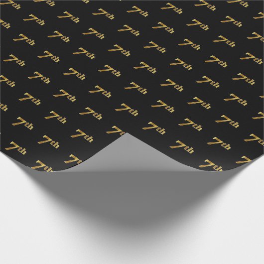 黒番フェイク金ゴールド7位(7位)イベント ラッピングペーパー (角)