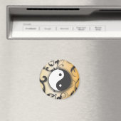 黒番ブロンズイン&ヤン巻物付き マグネット (インサイチュ (食洗機))