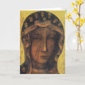 黒番マドンナチェストチョワグリーティングカード カード (黄色い花)