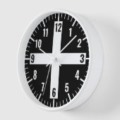 黒番ユニーク号と白番 壁時計 (傾斜)