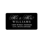 黒番夫妻の結婚差出人住所 ラベル (正面)