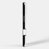 黒番秋ストライプのモノグラム Case-Mate iPhoneケース (裏面 / 右)