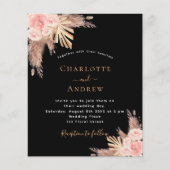 黒番結婚のバンホパンパバラ予算招待状 チラシ (正面)