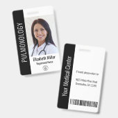 黒病院医療従業者写真ID バッジ (正面＆裏面)