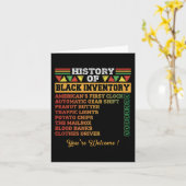 黒発明家の黒教育者の歴史月の カード (黄色い花)