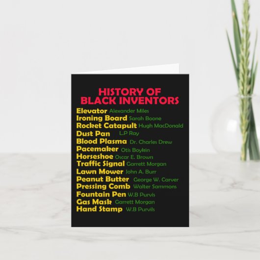 黒発明者の歴史黒人歴史月間プロ カード (正面)