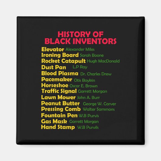 黒発明者の歴史黒人歴史月間プロ マグネット (正面)