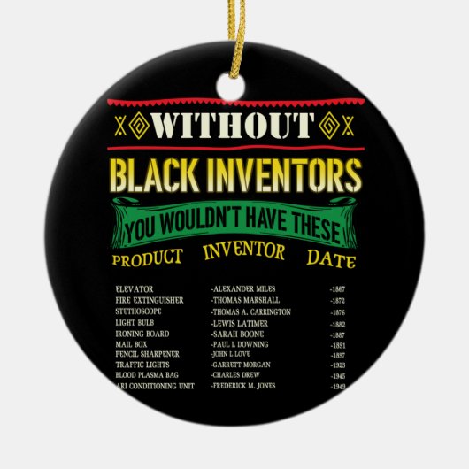 黒発明者の歴史黒人歴史月間 セラミックオーナメント (正面)