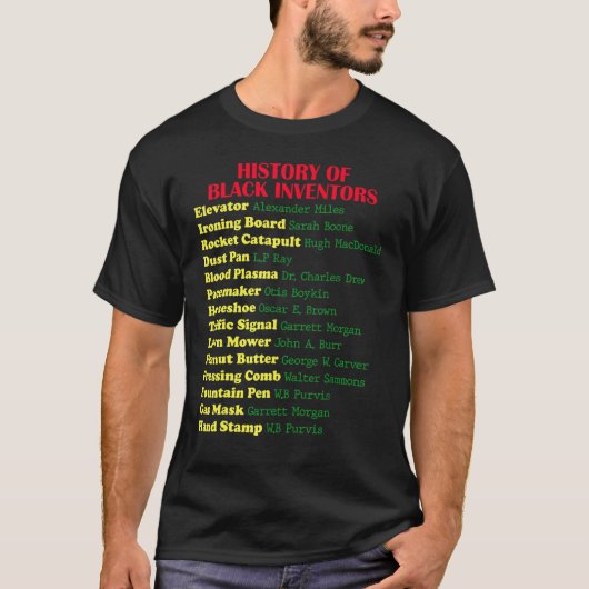 黒発明者の歴史黒人歴史月間 Tシャツ (正面)