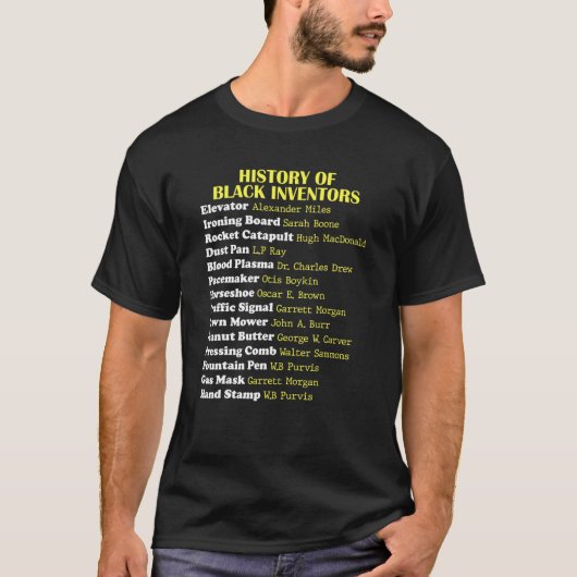 黒発明者の歴史黒人歴史月間 Tシャツ (正面)