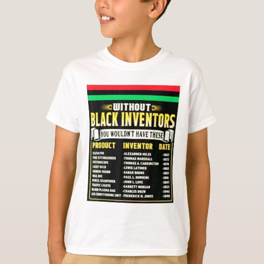 黒発明者の歴史黒人歴史月間 Tシャツ (正面)