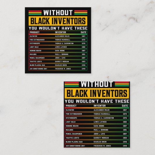 黒発明者忘れの歴史黒史 エンクロージャーカード (正面/裏面)