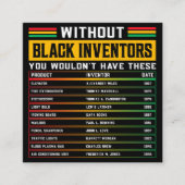 黒発明者忘れの歴史黒史 スクエア名刺 (正面)