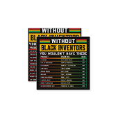 黒発明者忘れの歴史黒史 ノートカード (正面/裏面インサイチュ)