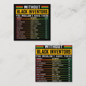 黒発明者忘れの歴史黒史 ノートカード (正面/裏面)