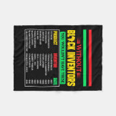 黒発明者忘れの黒史の月5 フリースブランケット (正面(横))