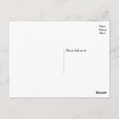 黒白ありがとう黒板ストリングライト ポストカード (裏面)