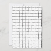 黒白いくつかのバニーが3誕生日を回している 招待状 (裏面)