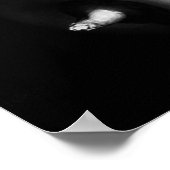 黒白と白黒撮影のカーブしたペッパー ポスター (角)