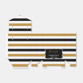 黒白と金ゴールドストライプ誕生会 フェイバーボックス (折り畳みなし)