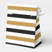 黒白と金ゴールドストライプ誕生会 フェイバーボックス (裏面サイド)