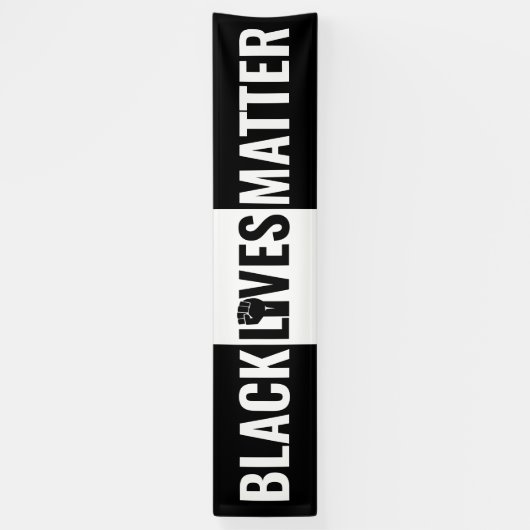 黒白と黒の生命体を育て 横断幕 (縦)