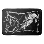 黒白のアートカラス、ラヴェンス バスマット (正面)