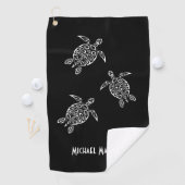 黒白のカメ海事海事君 ゴルフタオル (インサイチュ)