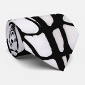 黒白のクモの巣、クモの絹の質感 ネクタイ (ロール)