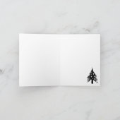 黒白のクリスマスカード シーズンカード (内部)