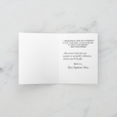 黒白のストライプ ありがとう 複数テキストフィールド サンキューカード (内部)