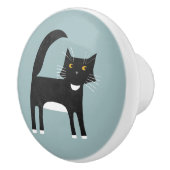 黒白のタキシード猫 セラミックノブ (右)