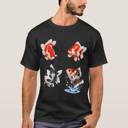 黒白のデメキン Tシャツ (正面)