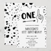 黒白のハンドジェスチャー1 招待状 (正面/裏面)