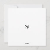 黒白のラベ飛んでいるン・リノ・カット シーズンカード (裏面)