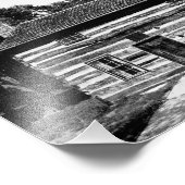 黒白のログキャビン フォトプリント            (角)