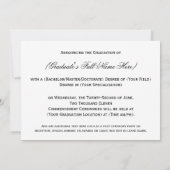 黒白のローレル法科大学院卒業 招待状 (裏面)