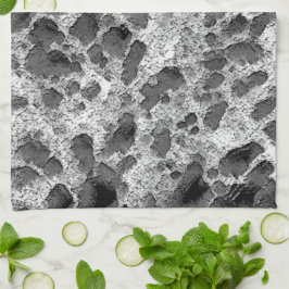 黒白の丸い枕を持つサンゴ キッチンタオル